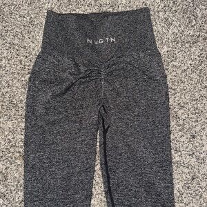 NVGTN Black Speckled Scrunch Seamless Leggings Size XS